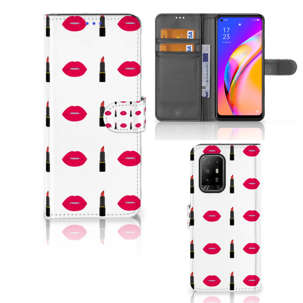 OPPO Reno5 Z | A94 5G Telefoon Hoesje Lipstick Kiss