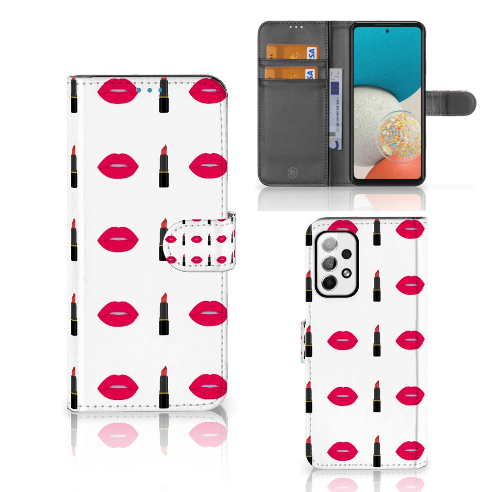Samsung Galaxy A73 5G Telefoon Hoesje Lipstick Kiss