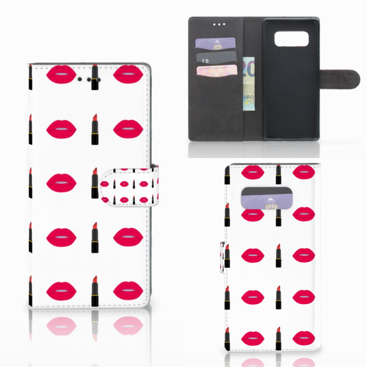 Samsung Galaxy Note 8 Boekhoesje Design Lipstick Kiss