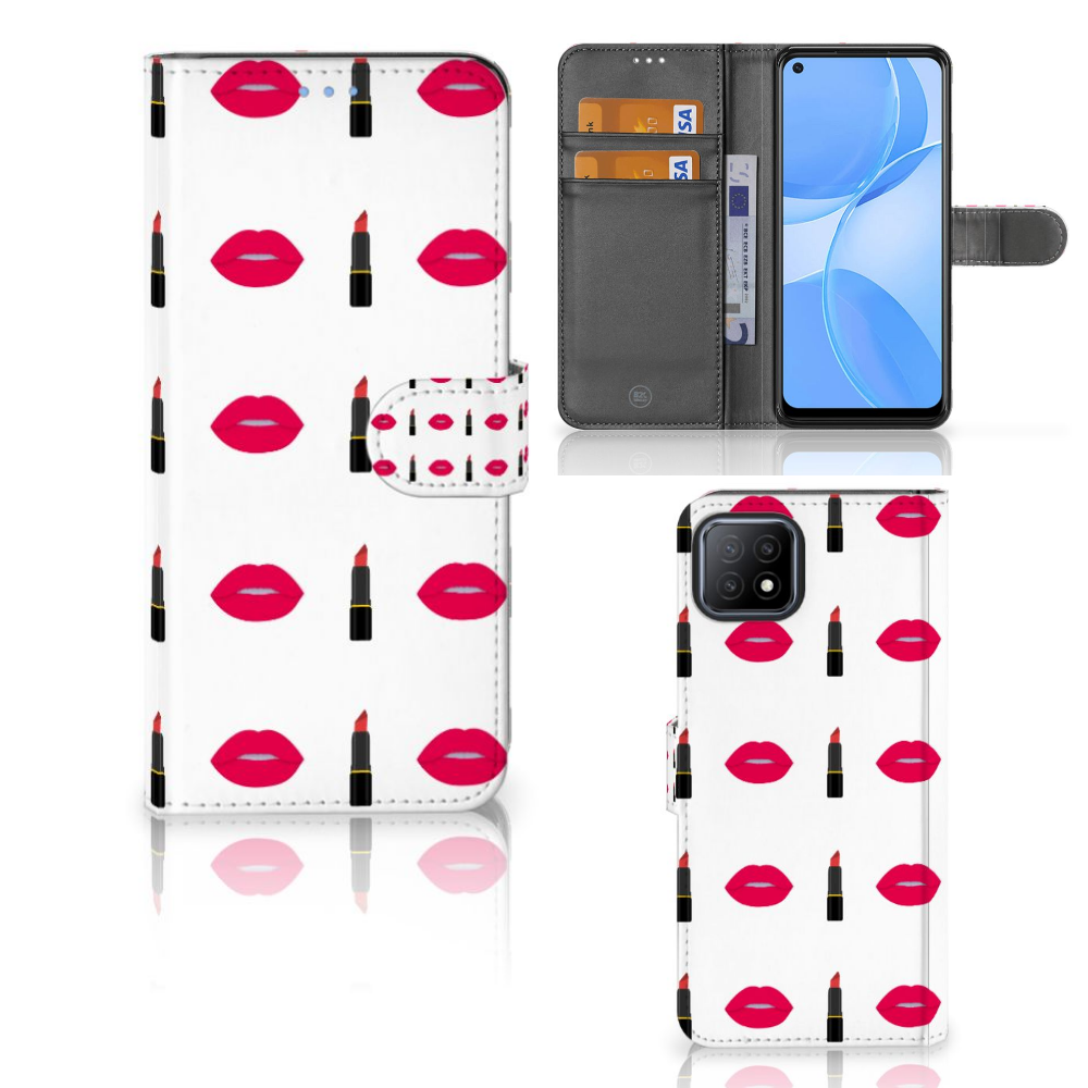 OPPO A73 5G Telefoon Hoesje Lipstick Kiss
