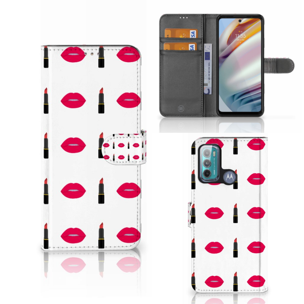 Motorola Moto G60 Telefoon Hoesje Lipstick Kiss