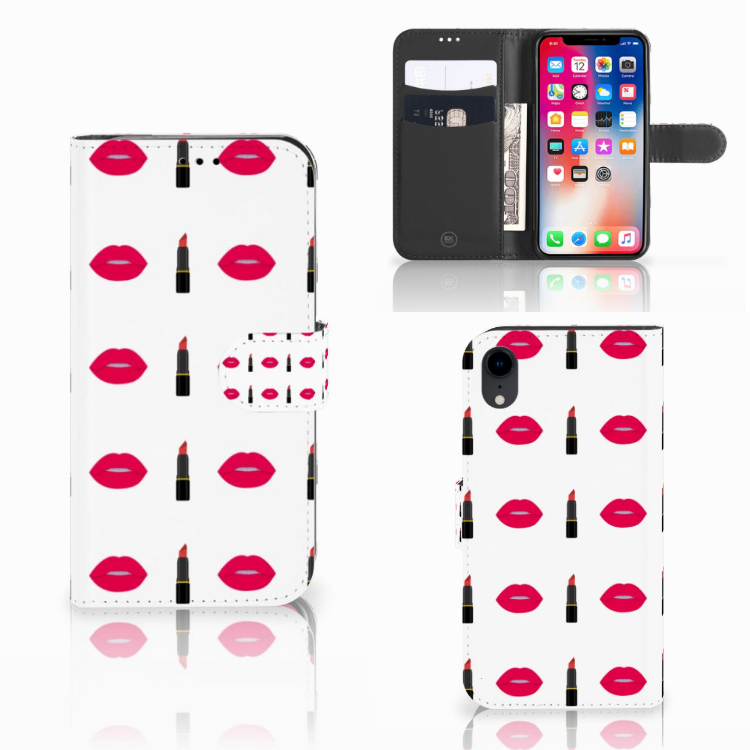 Apple iPhone Xr Telefoon Hoesje Lipstick Kiss