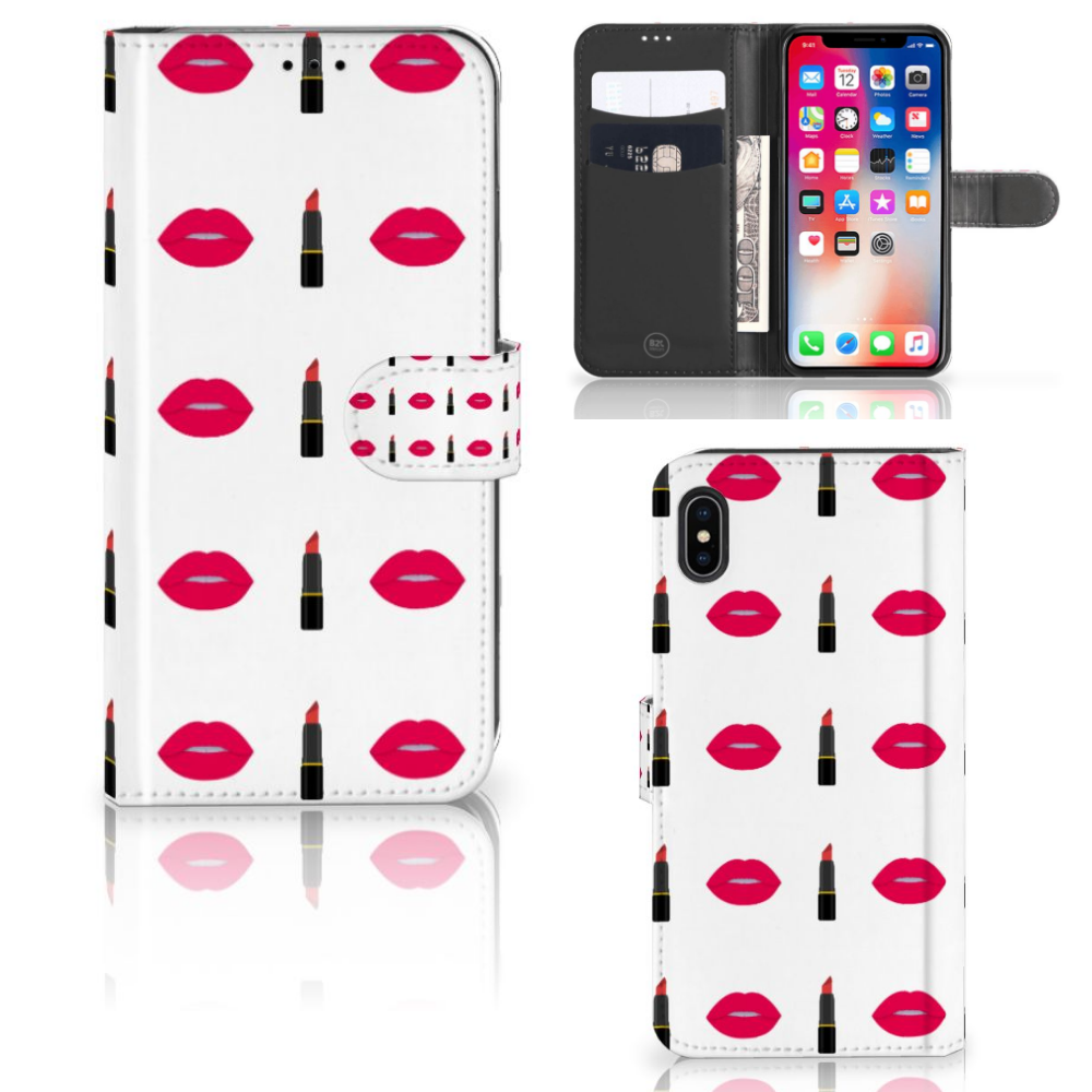 Apple iPhone Xs Max Boekhoesje Design Lipstick Kiss