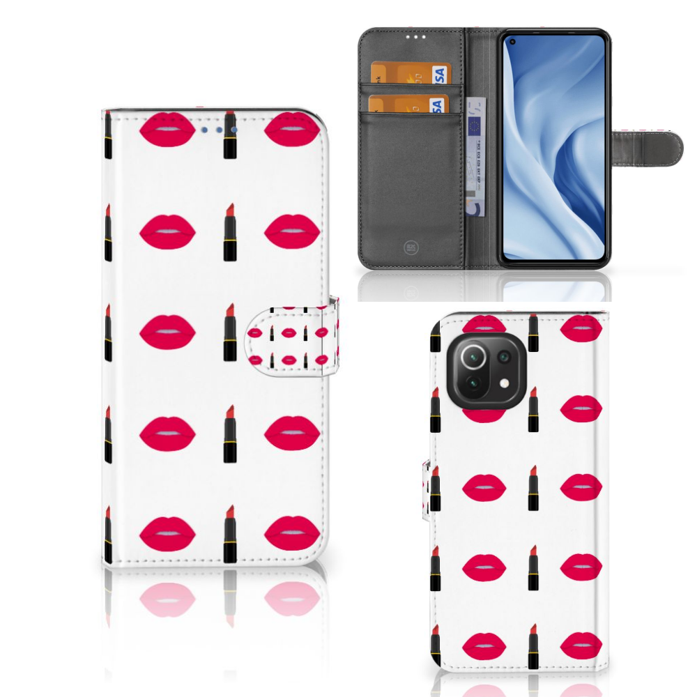 Xiaomi 11 Lite 5G NE | Mi 11 Lite Telefoon Hoesje Lipstick Kiss
