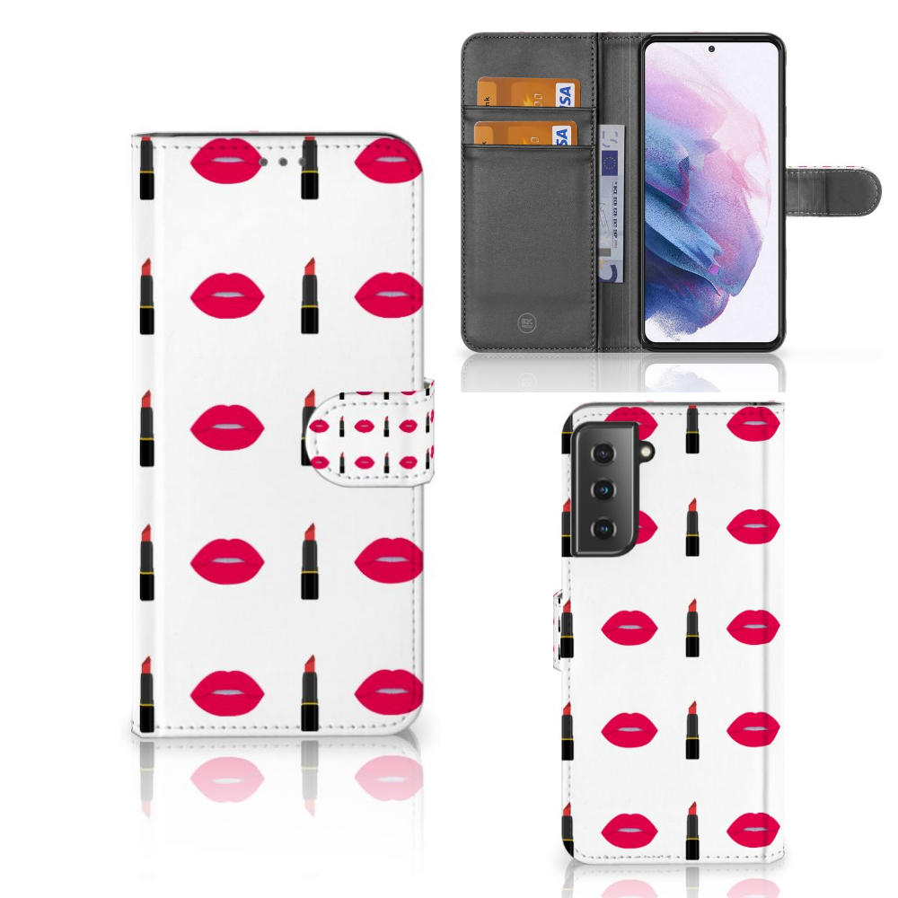 Samsung Galaxy S21 Plus Telefoon Hoesje Lipstick Kiss