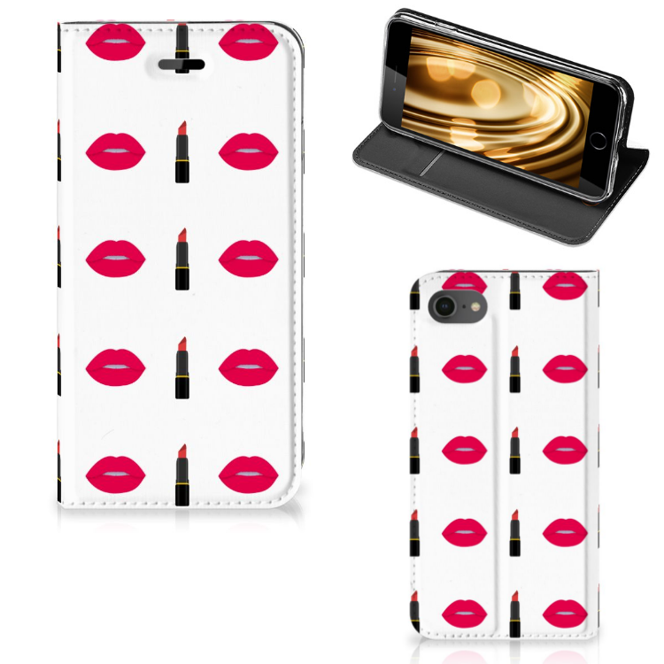 Apple iPhone 7 | 8 Standcase Hoesje Design Lipstick Kiss