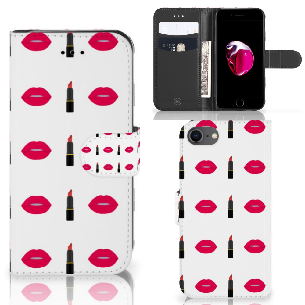 Apple iPhone 7 | 8 Boekhoesje Design Lipstick Kiss