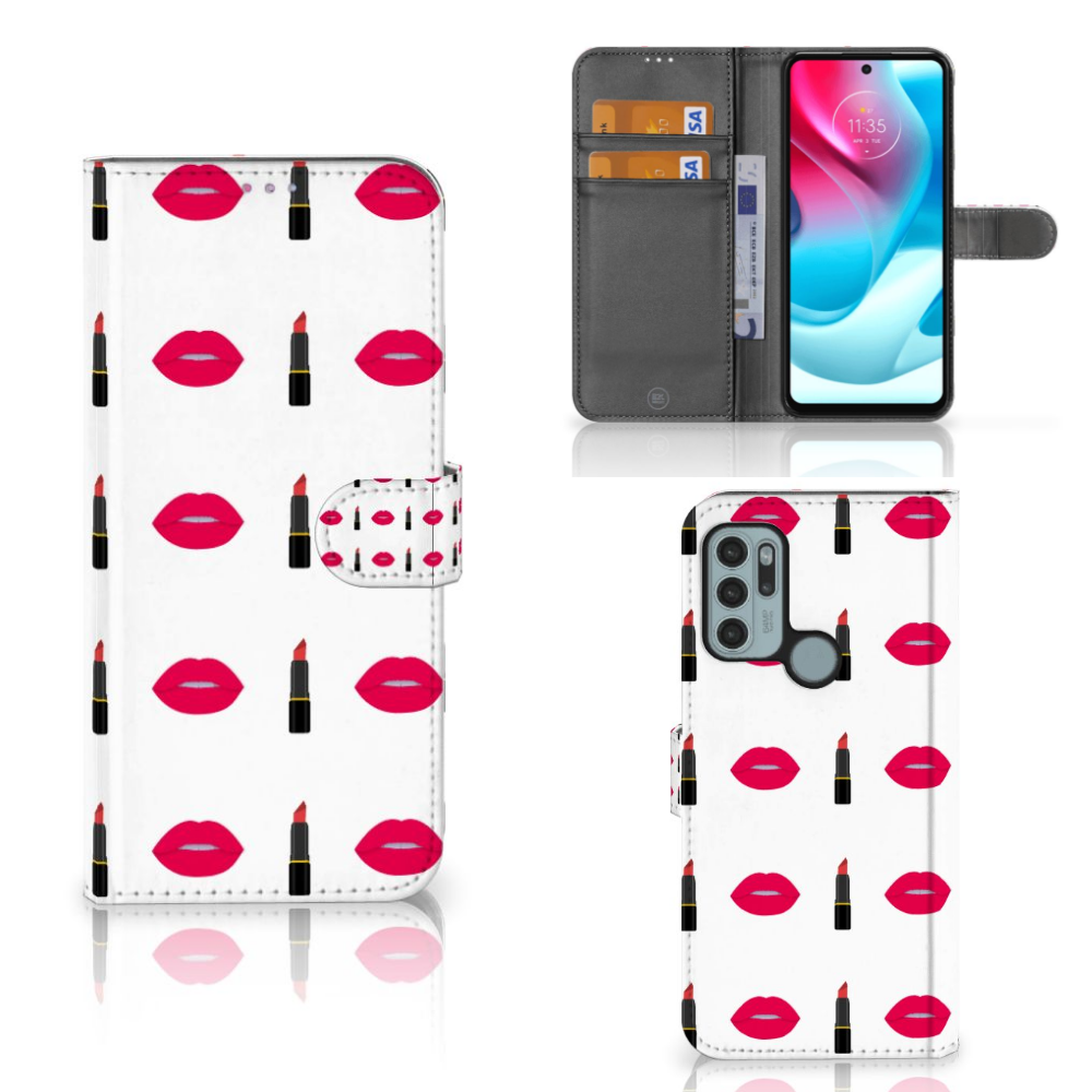 Motorola Moto G60s Telefoon Hoesje Lipstick Kiss