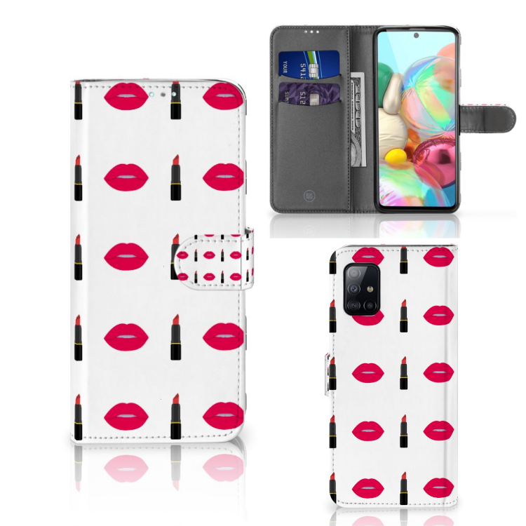 Samsung Galaxy A71 Telefoon Hoesje Lipstick Kiss