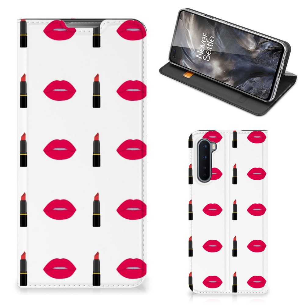 OnePlus Nord Hoesje met Magneet Lipstick Kiss