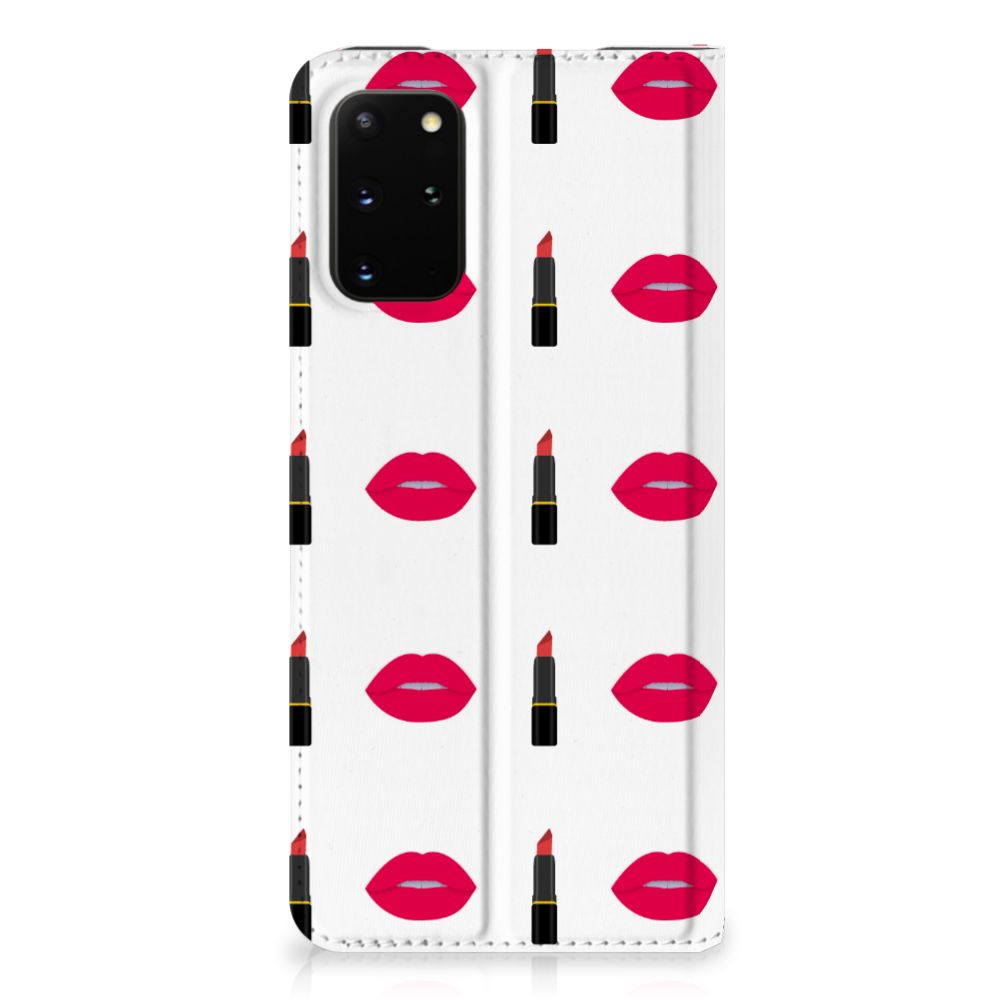 Samsung Galaxy S20 Plus Hoesje met Magneet Lipstick Kiss