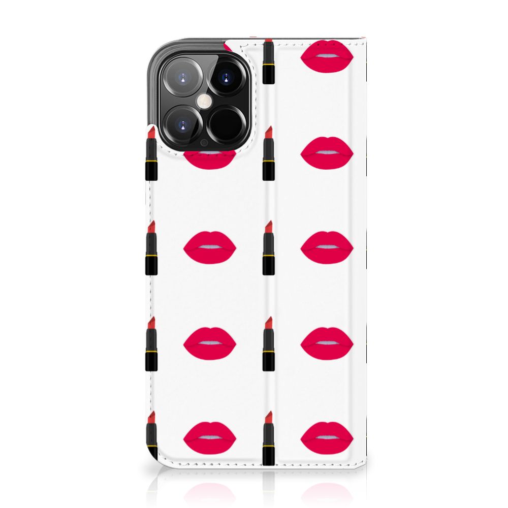 iPhone 12 Pro Max Hoesje met Magneet Lipstick Kiss