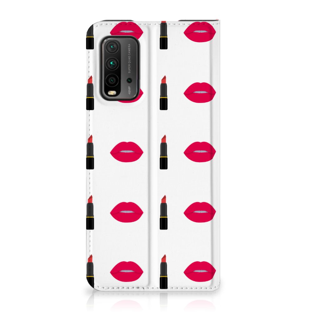 Xiaomi Poco M3 | Redmi 9T Hoesje met Magneet Lipstick Kiss