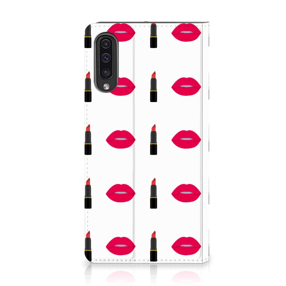 Samsung Galaxy A50 Hoesje met Magneet Lipstick Kiss