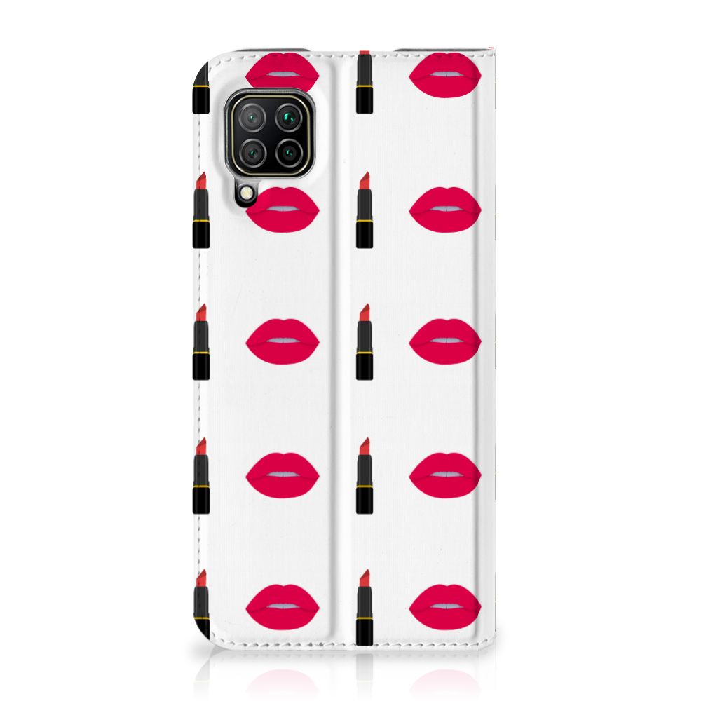 Huawei P40 Lite Hoesje met Magneet Lipstick Kiss