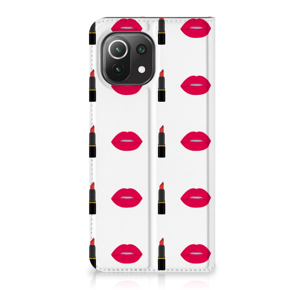 Xiaomi 11 Lite NE 5G | Mi 11 Lite Hoesje met Magneet Lipstick Kiss