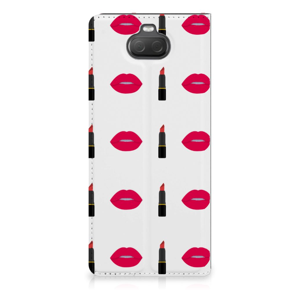 Sony Xperia 10 Hoesje met Magneet Lipstick Kiss