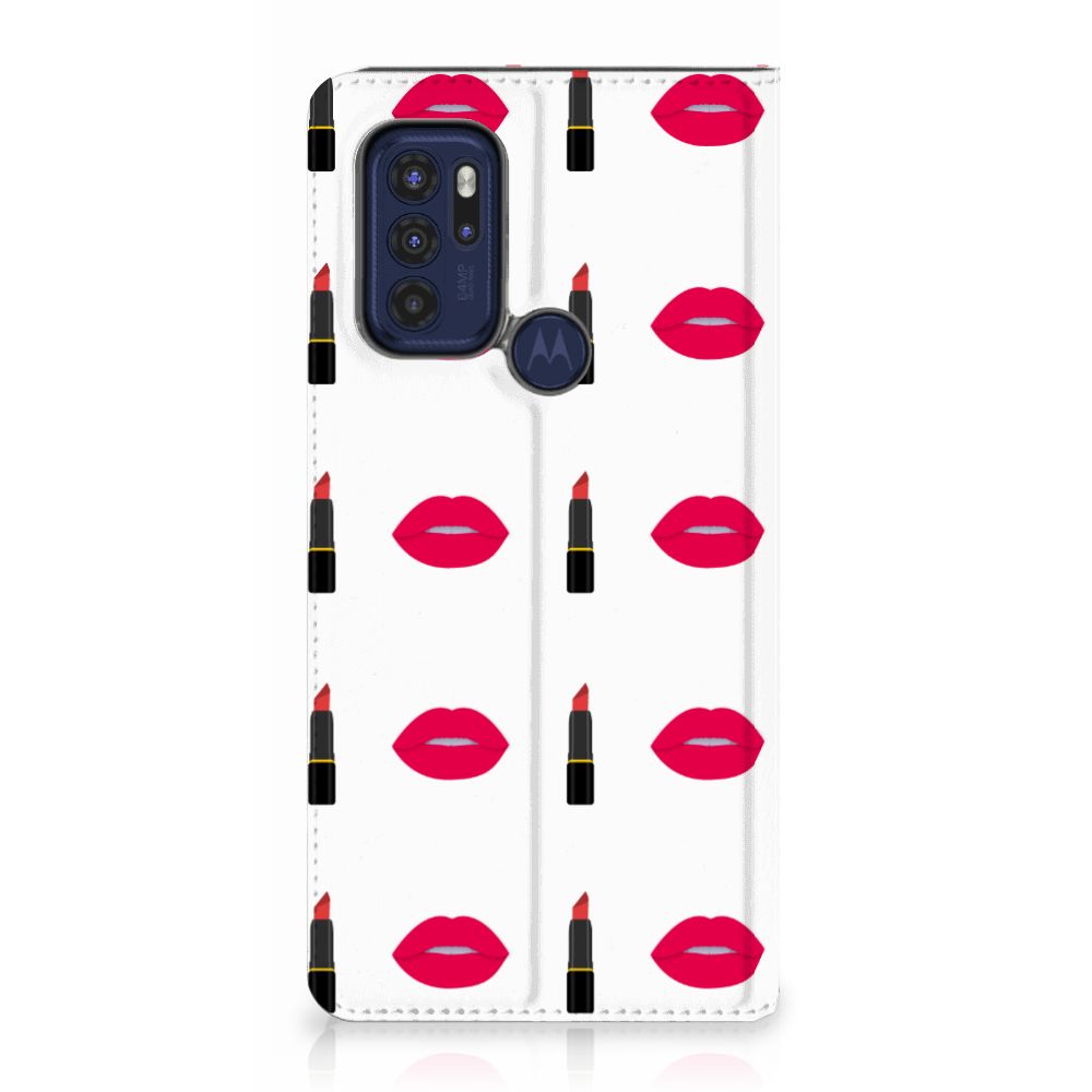 Motorola Moto G60s Hoesje met Magneet Lipstick Kiss