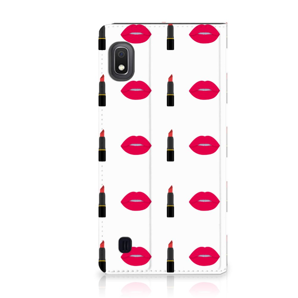 Samsung Galaxy A10 Hoesje met Magneet Lipstick Kiss