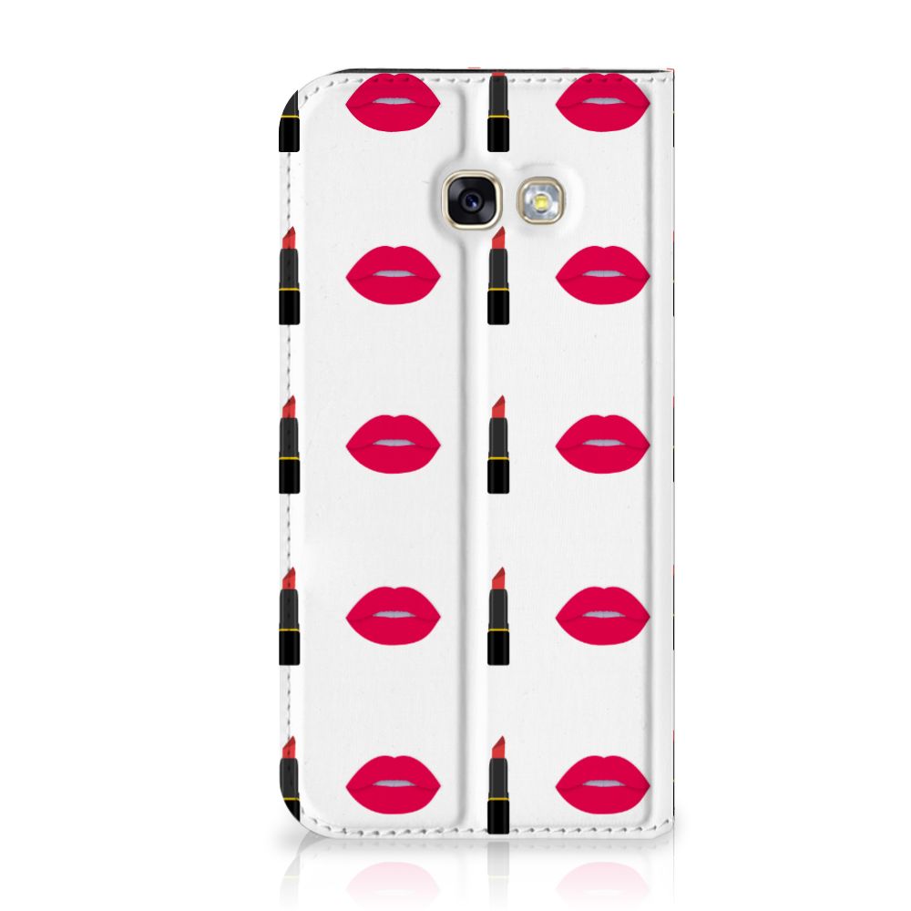 Samsung Galaxy A5 2017 Hoesje met Magneet Lipstick Kiss