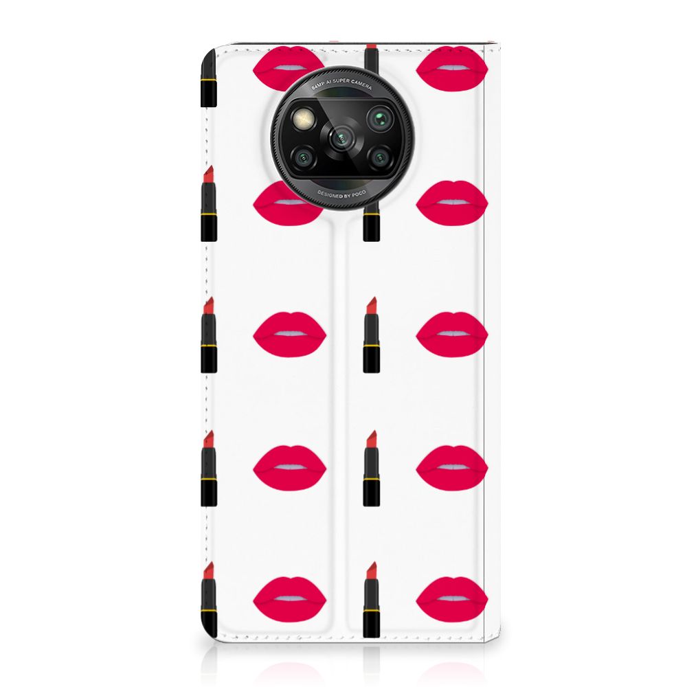 Xiaomi Poco X3 Pro | Poco X3 Hoesje met Magneet Lipstick Kiss