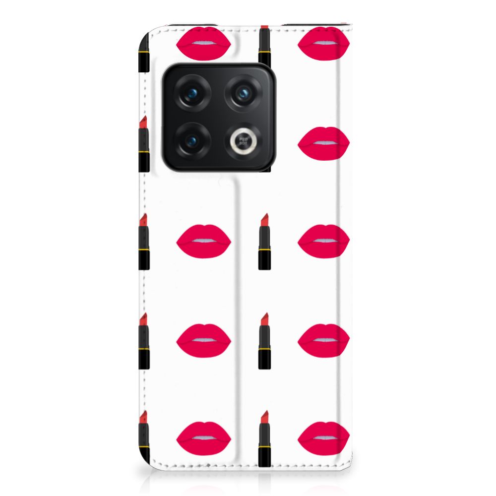 OnePlus 10 Pro Hoesje met Magneet Lipstick Kiss