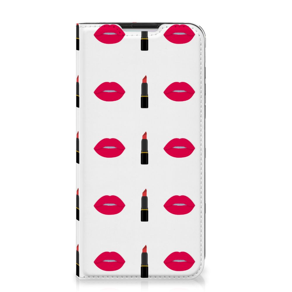 Motorola Moto G8 Power Hoesje met Magneet Lipstick Kiss