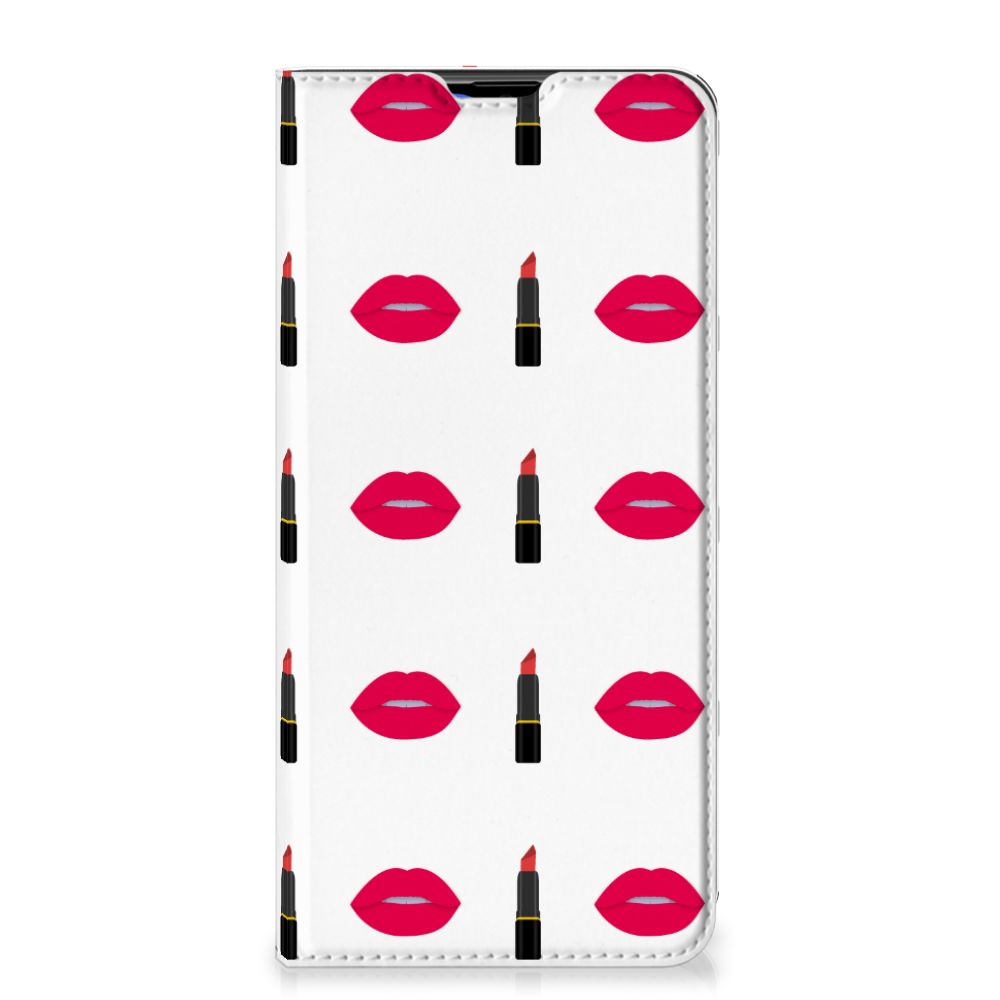 Samsung Galaxy A20s Hoesje met Magneet Lipstick Kiss