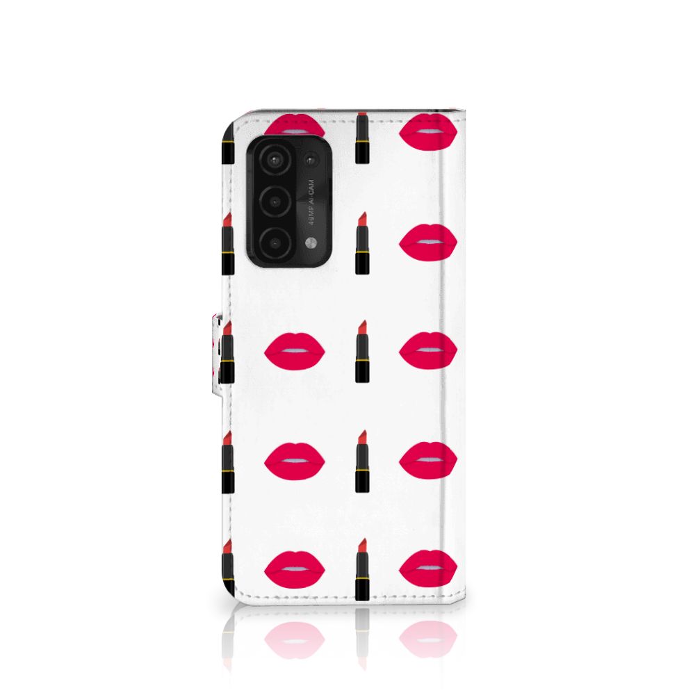 OPPO A54 5G | A74 5G | A93 5G Telefoon Hoesje Lipstick Kiss