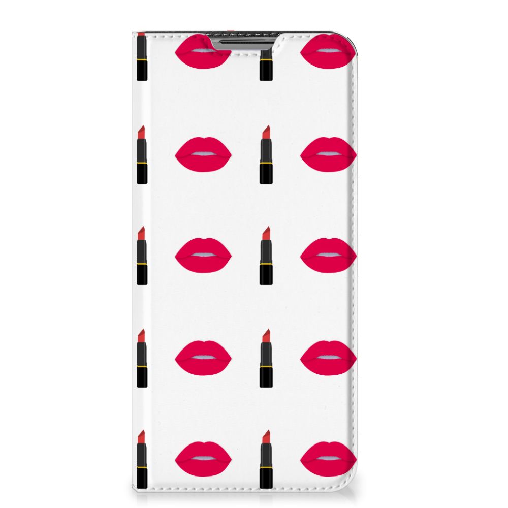 OPPO A73 5G Hoesje met Magneet Lipstick Kiss