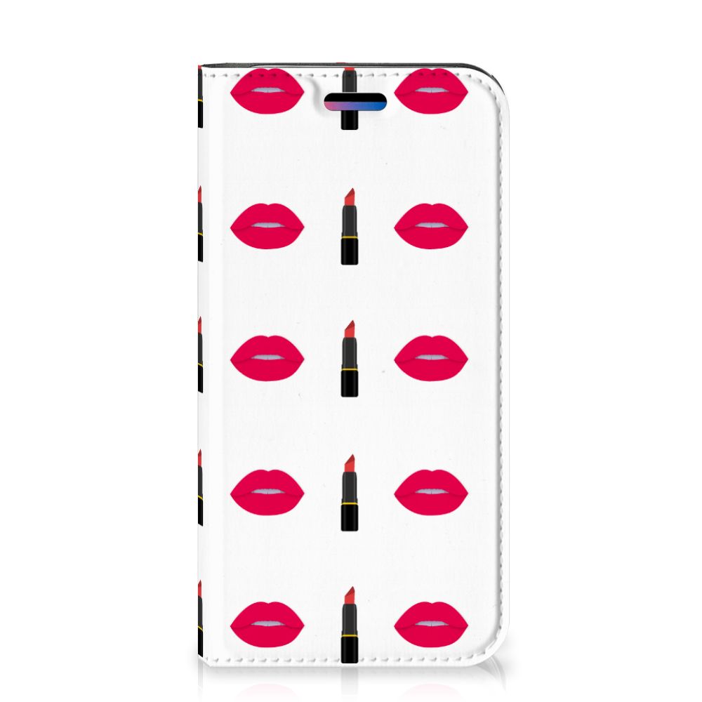 Apple iPhone X | Xs Hoesje met Magneet Lipstick Kiss