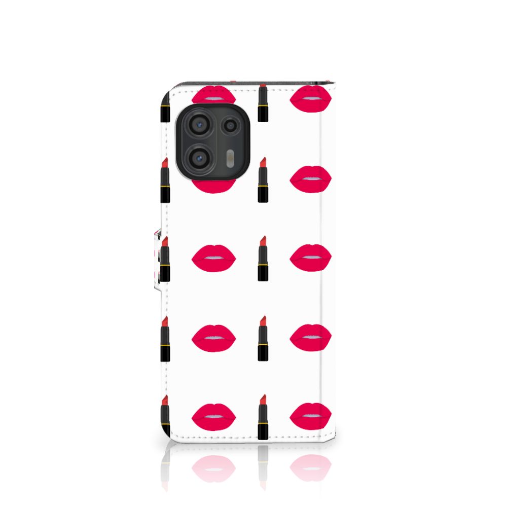 Motorola Edge 20 Lite Telefoon Hoesje Lipstick Kiss