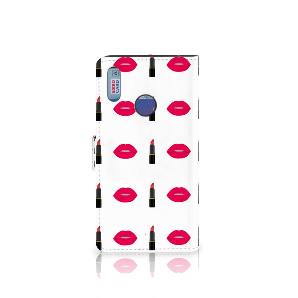 Huawei Y7 (2019) Telefoon Hoesje Lipstick Kiss