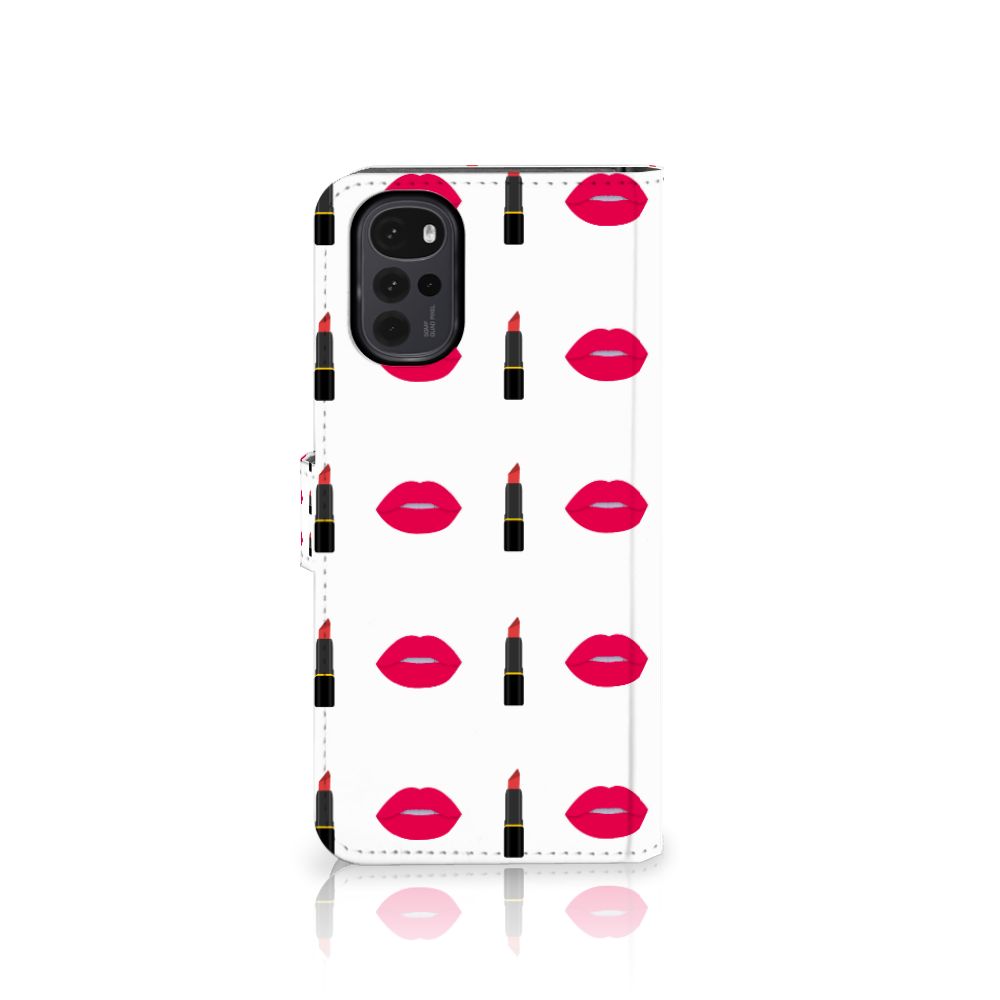 Motorola Moto G22 Telefoon Hoesje Lipstick Kiss