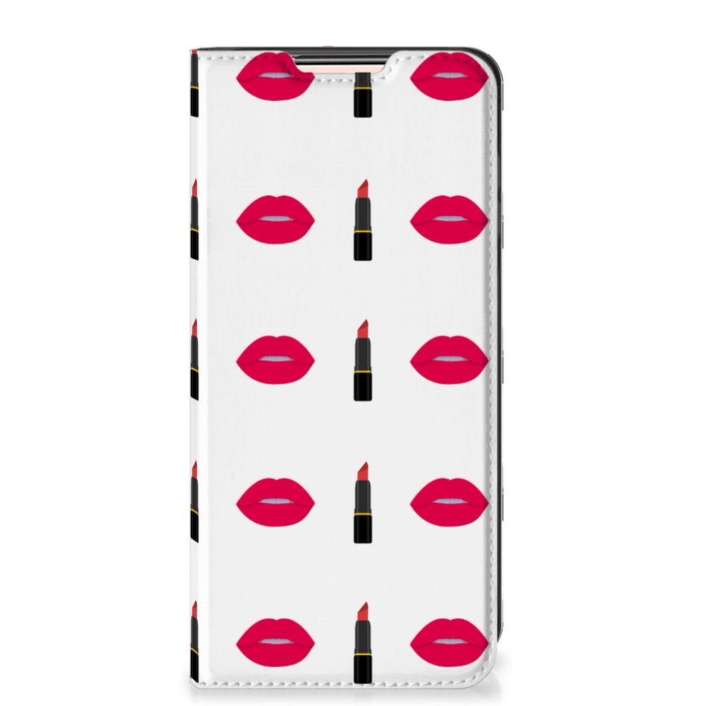 Xiaomi Redmi Note 10/10T 5G | Poco M3 Pro Hoesje met Magneet Lipstick Kiss
