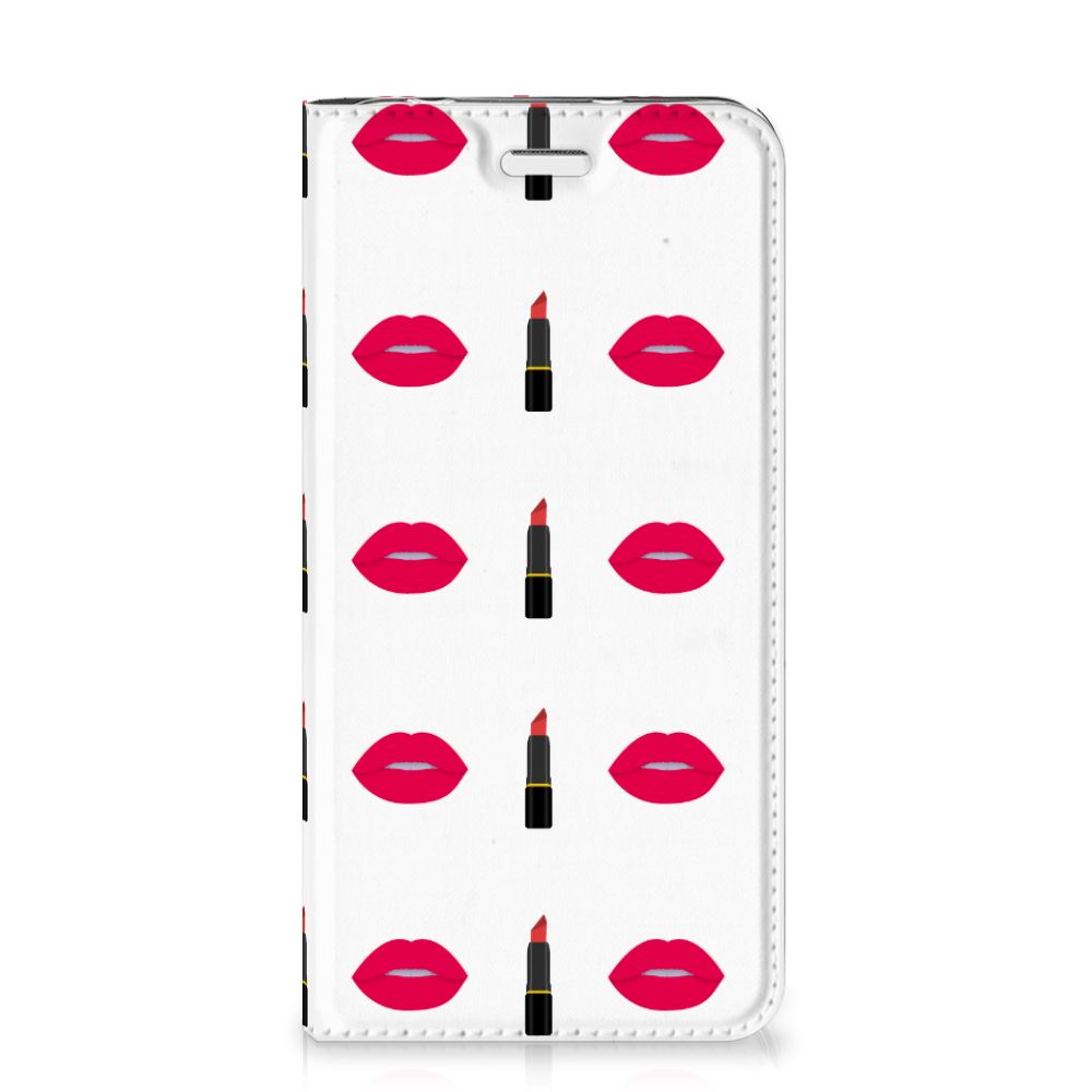 Huawei Y5 2 | Y6 Compact Hoesje met Magneet Lipstick Kiss