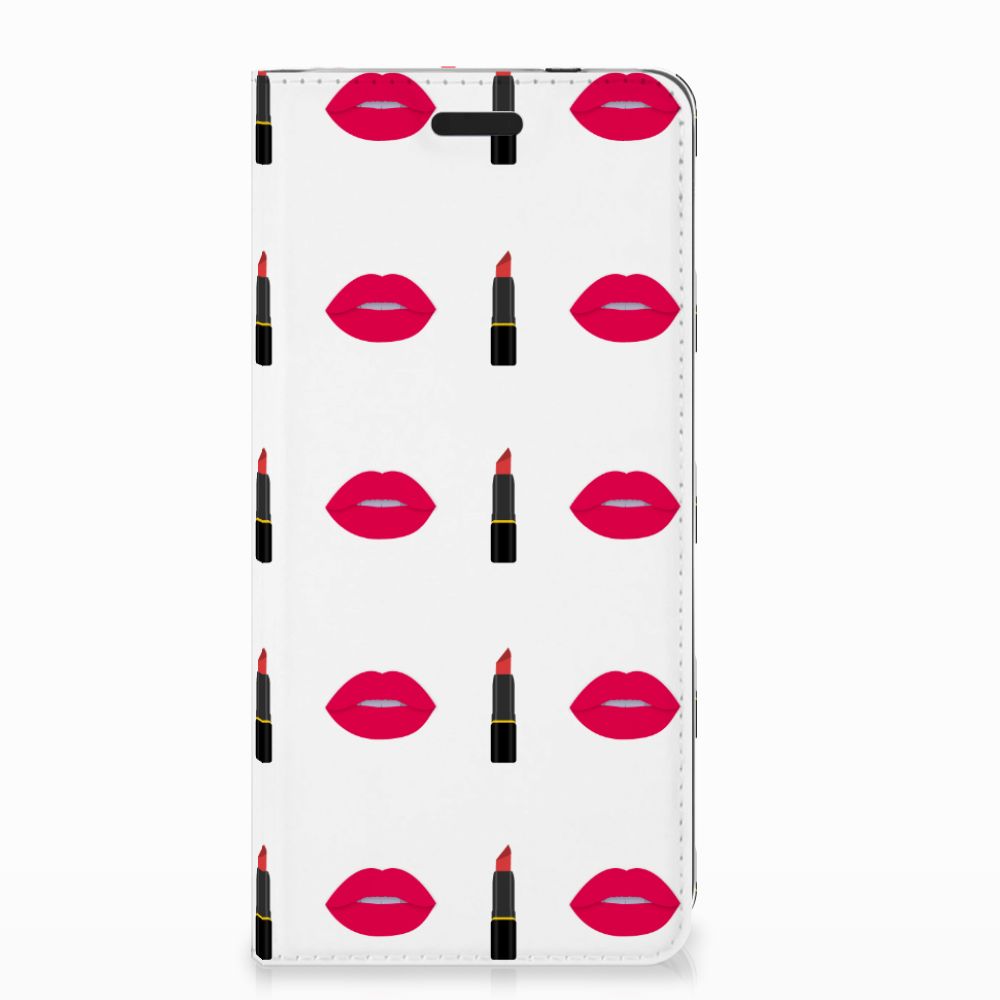 Nokia 3.1 (2018) Hoesje met Magneet Lipstick Kiss