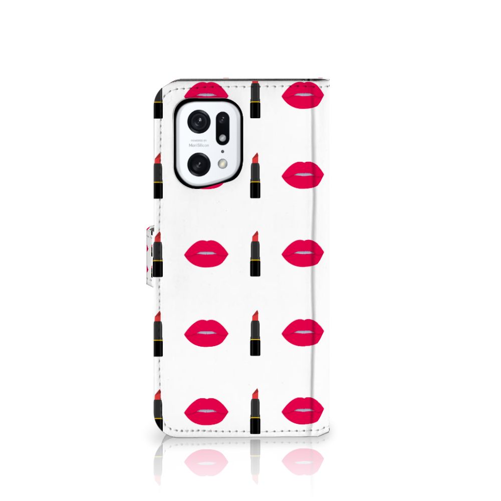OPPO Find X5 Pro Telefoon Hoesje Lipstick Kiss