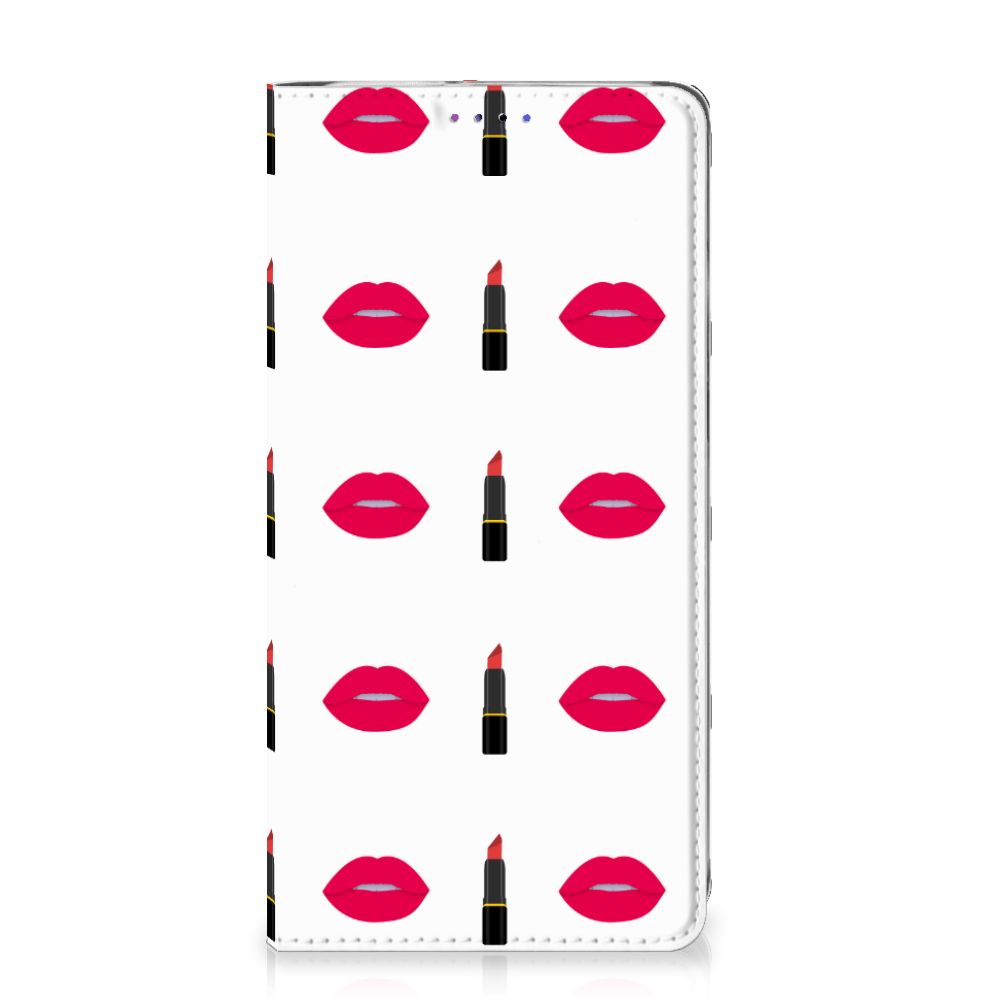Huawei P30 Lite New Edition Hoesje met Magneet Lipstick Kiss
