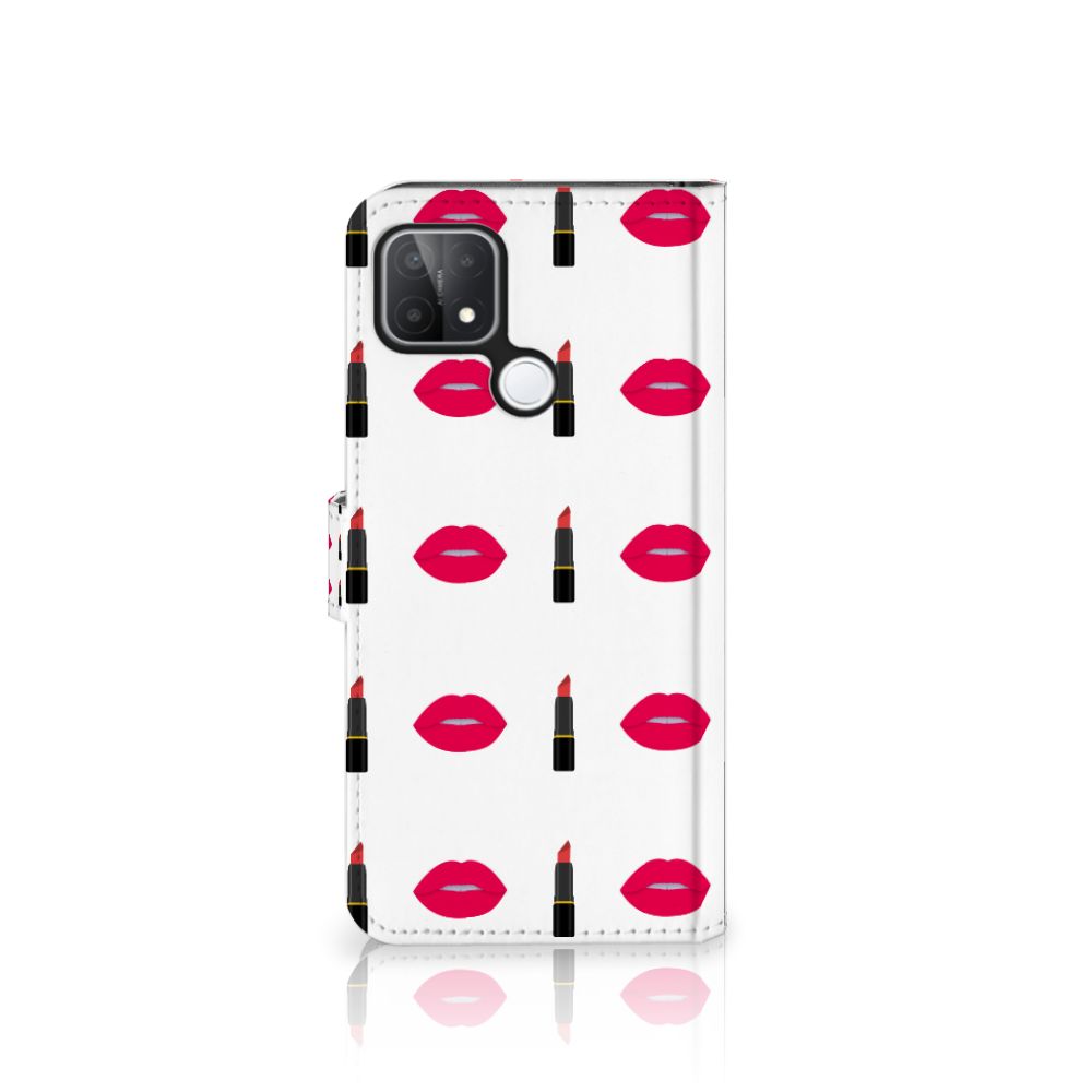 OPPO A15 Telefoon Hoesje Lipstick Kiss
