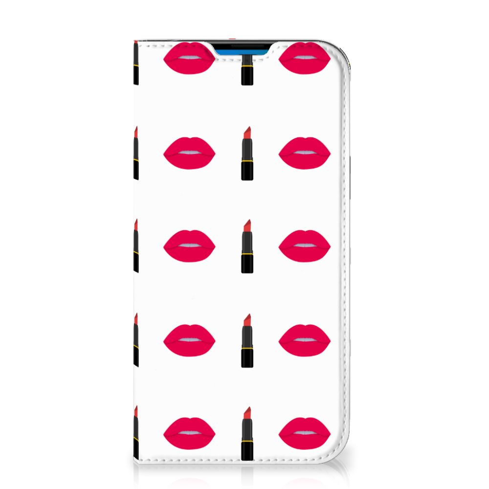 iPhone 14 Pro Max Hoesje met Magneet Lipstick Kiss
