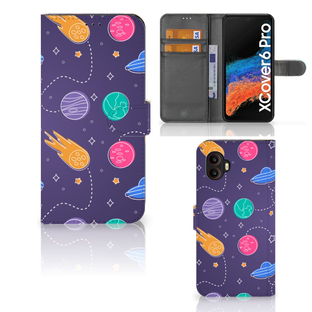 Samsung Galaxy Xcover 6 Pro Wallet Case met Pasjes Space