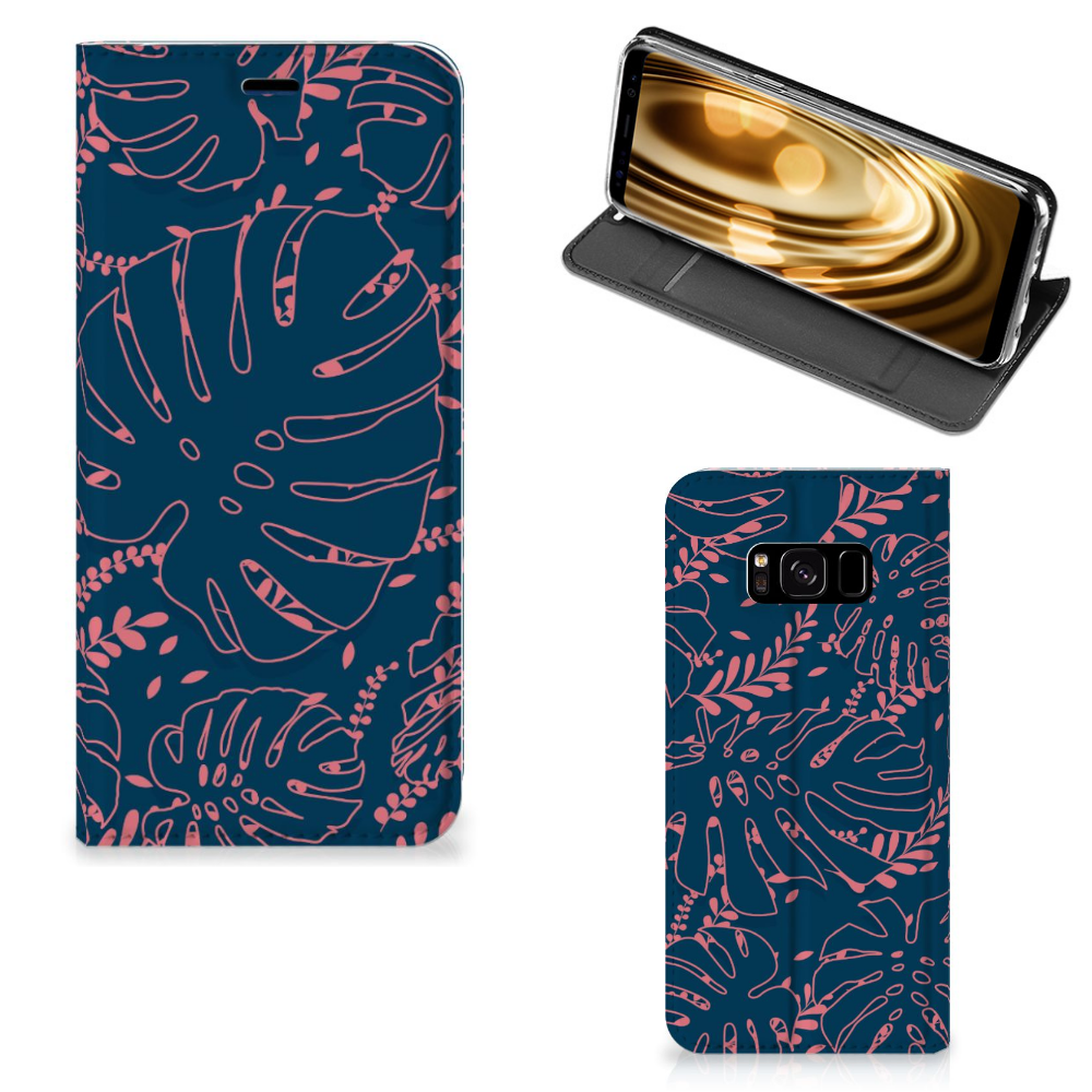 Samsung Galaxy S8 Standcase Hoesje Design Palm Leaves