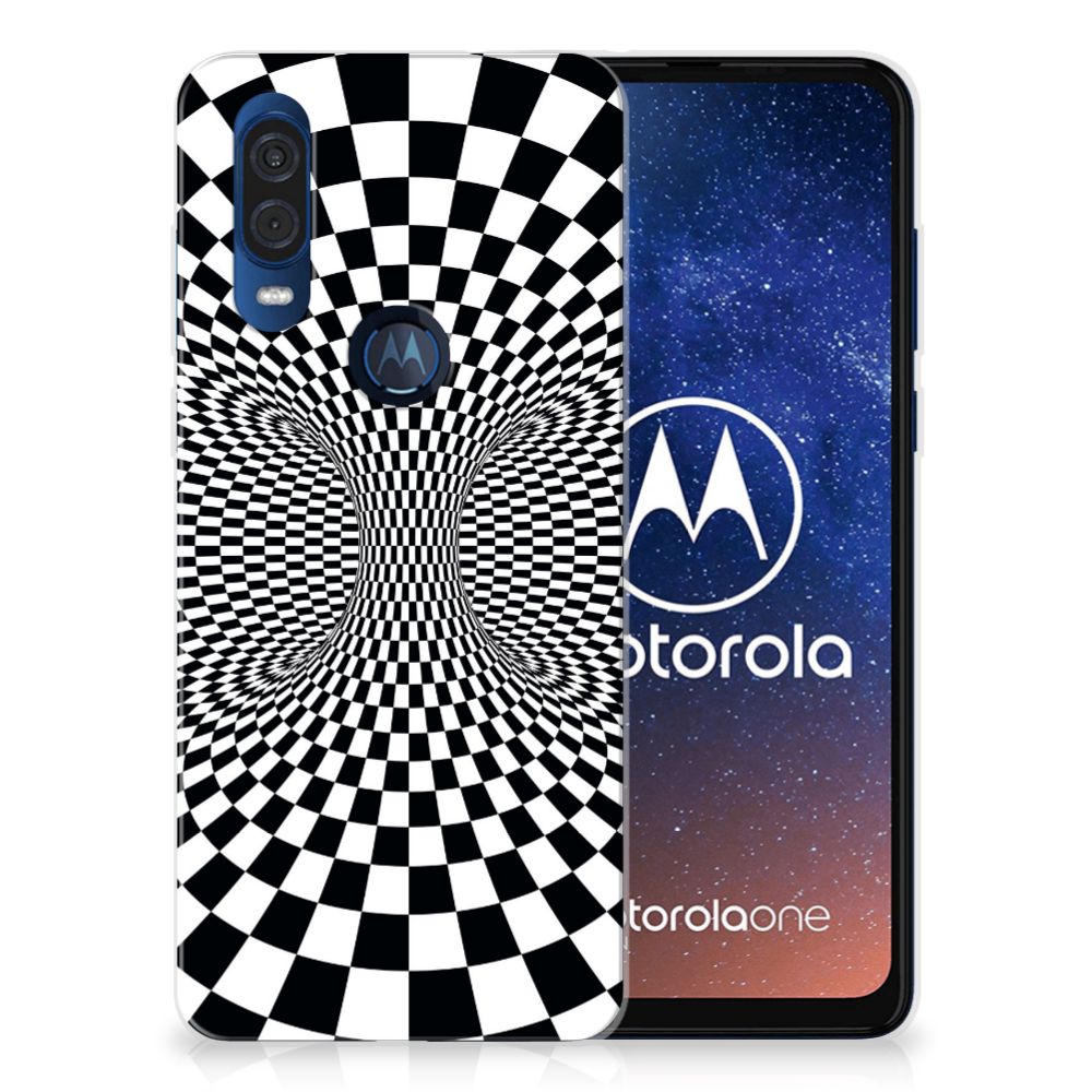 Motorola One Vision TPU Hoesje Illusie