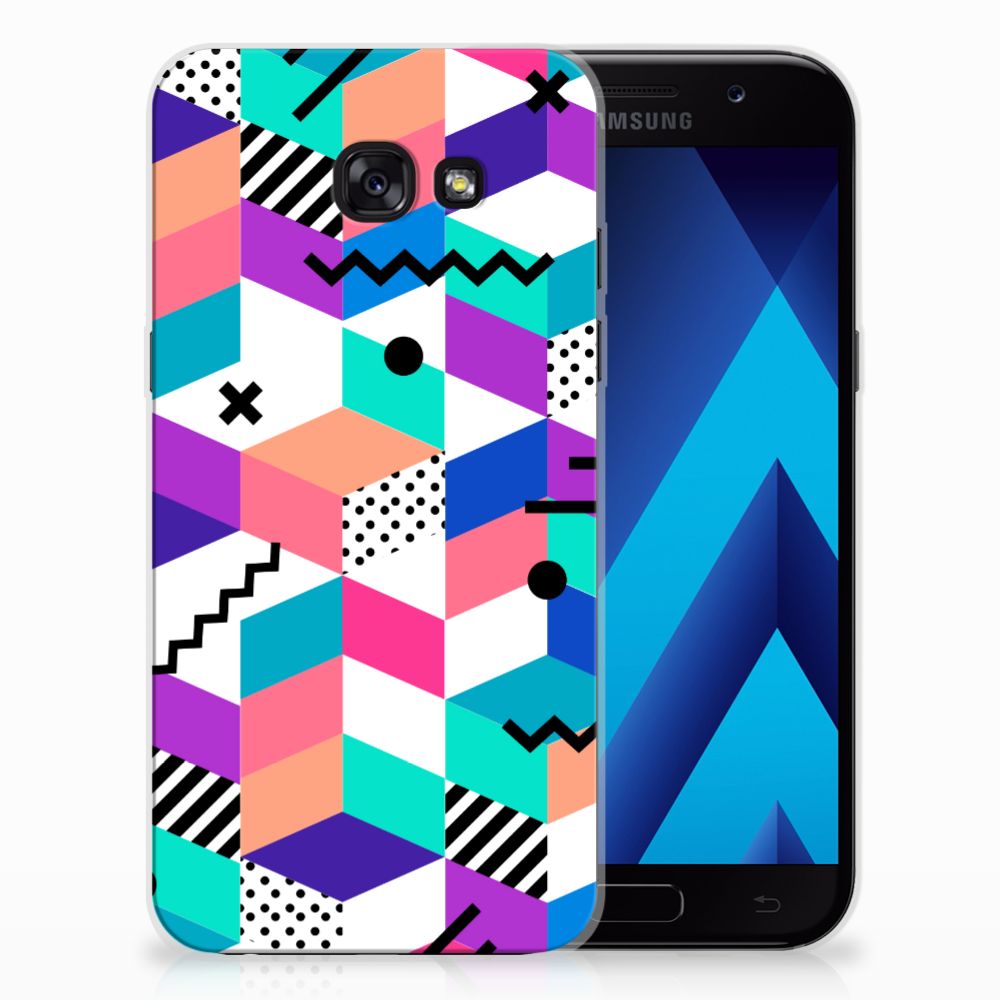 Samsung Galaxy A5 2017 TPU Hoesje Blokken Kleurrijk