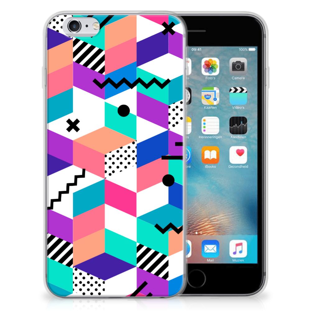 Apple iPhone 6 | 6s TPU Hoesje Blokken Kleurrijk
