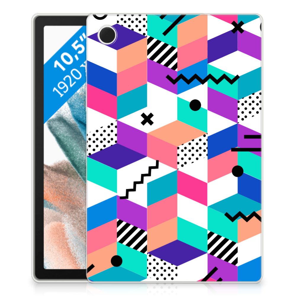 Samsung Galaxy Tab A8 2021/2022 Back Cover Blokken Kleurrijk
