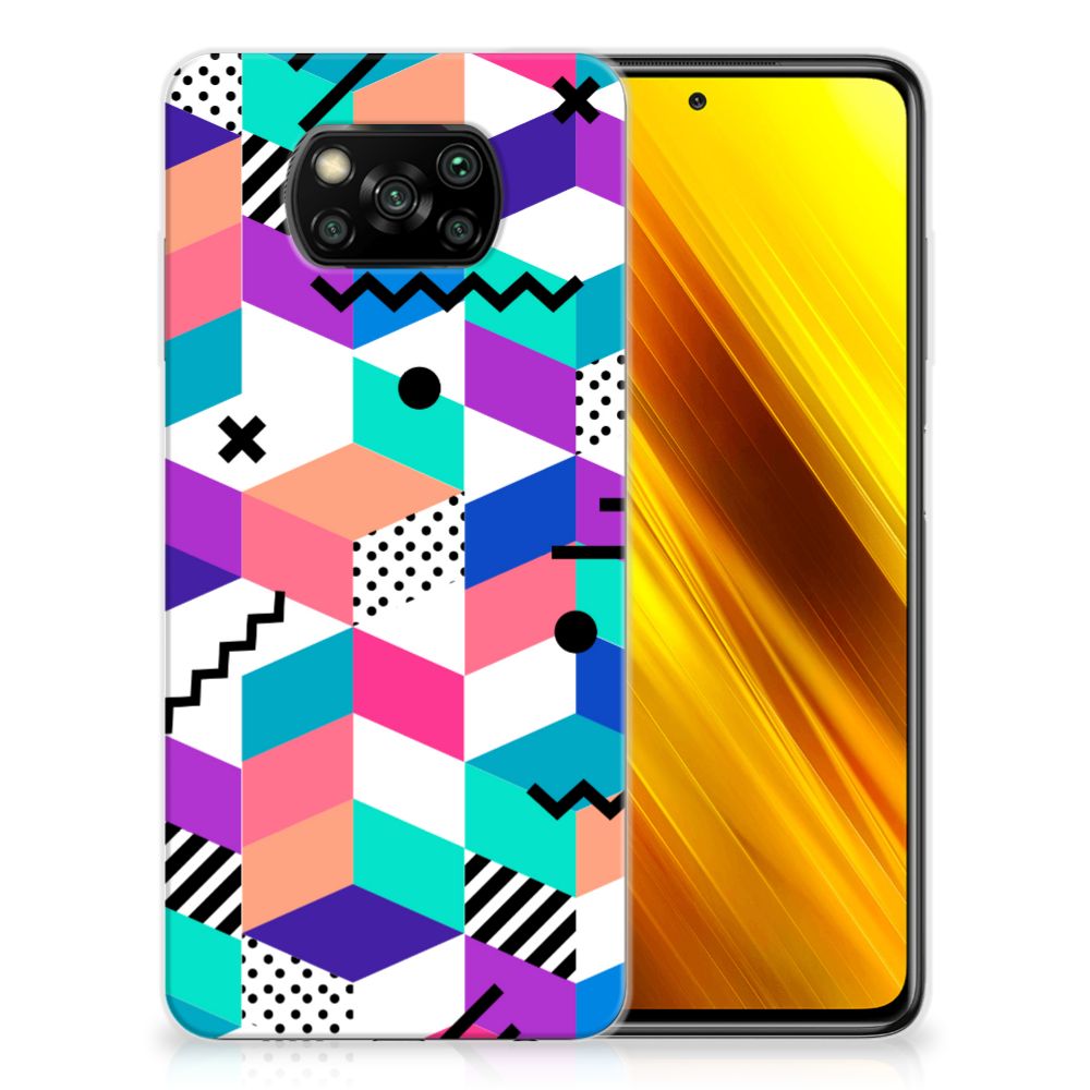 Xiaomi Poco X3 | Poco X3 Pro TPU Hoesje Blokken Kleurrijk