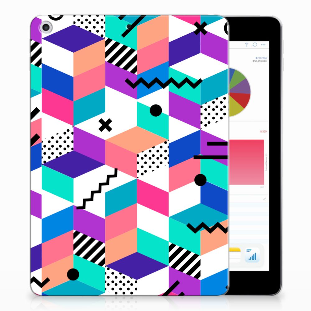 Apple iPad 9.7 2018 | 2017 Back Cover Blokken Kleurrijk