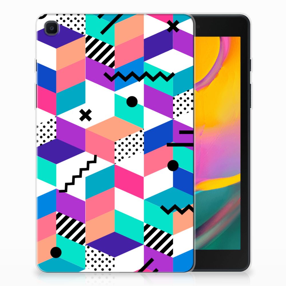Samsung Galaxy Tab A 8.0 (2019) Back Cover Blokken Kleurrijk